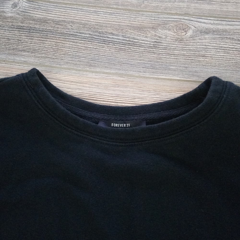 Black & White Love & Hate Crew Neck Long Sleeve Sweater Top - Picture 2 of 9